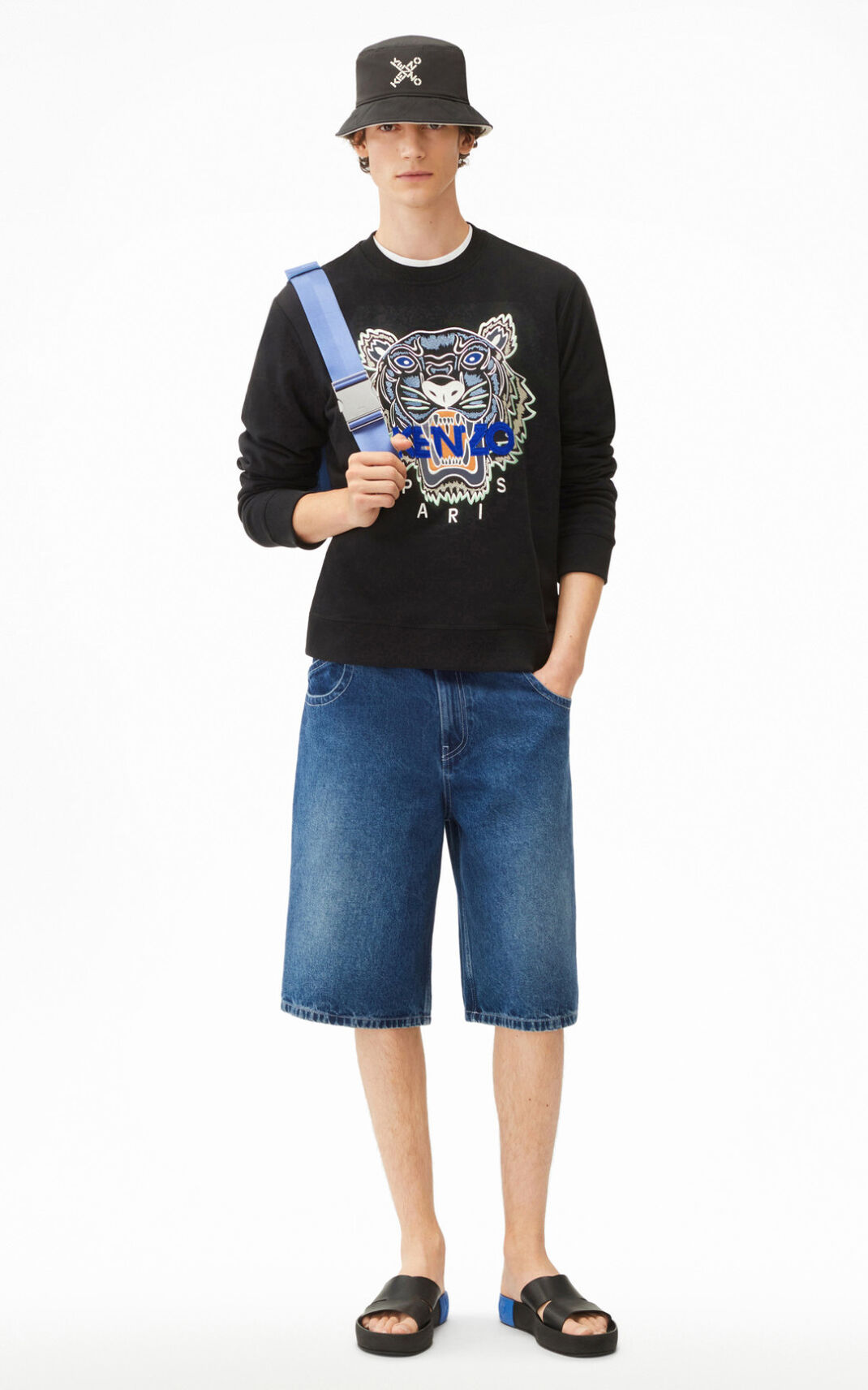 Sweatshirt Kenzo Tiger Masculino - Pretas | 064WFYJBC